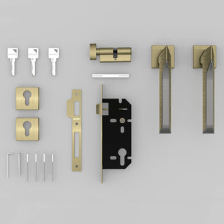 Plantex Heavy Duty Door Lock/Main Door Lock/Mortise Lock for Bedroom/Mortise Door Lock for Home/Office/Hotel- 3 Keys (7082 - Brass Antique/Satin Black Matt)