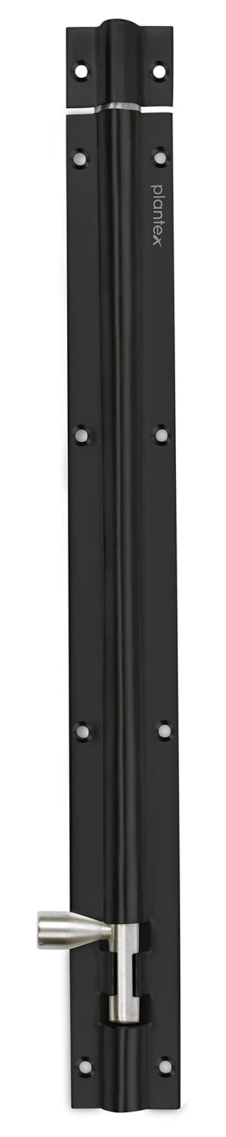 Plantex Joint-Less Tower Bolt for Door - 12-inches Long Latch - Pack of 6 (Black)