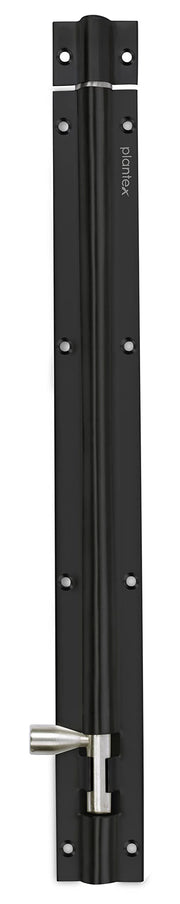 Plantex Stainless Steel Tower Bolt/Tower Bolt for Home,Offices Doors and Windows/Tower Bolt for Main Door/Door Latch/Kundi/Chitakini/Door Latch for Windows - Pack of 2 (Black Finish, 12 inch)