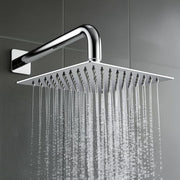 Plantex Stainless Steel Shower Head for Bathroom/8 x 8 inch Square Overhead Shower without Arm/Adjustable Bathroom Shower-(Ultra Slim-Chrome)