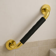 Plantex 304 Stainless Steel Grab Bar for Toilet with Grip/13 inch Anti-Slip Handle for Bathroom Support - Pack of 1 (PVD Gold & Black)
