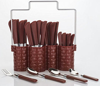 Planet Emperor Cutlery Set - Spoon Set - Spoon Stand - 25-Pieces - Blue