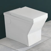 Plantex Platinum Ceramic Commode/Western Floor Mounted Commode/Water Closet/Western Toilet With Soft Close Toilet Seat - S Trap Outlet (White)