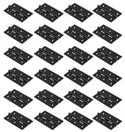Plantex Door Hinges/Stainless Steel Door Butt 3 inch x 16 Gauge/1.5 mm Thickness Home/Office/Hotel/Hinges for Main Door/Cabinet/Wardrobe/Soft Close Hinge/Kabza - Pack of 24 (Black)