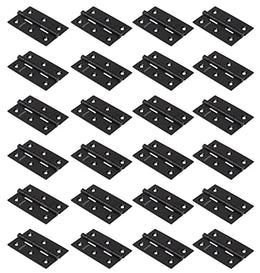 Plantex Door Hinges/Stainless Steel Door Butt 3 inch x 16 Gauge/1.5 mm Thickness Home/Office/Hotel/Hinges for Main Door/Cabinet/Wardrobe/Soft Close Hinge/Kabza - Pack of 24 (Black)
