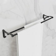 Plantex Stainless Steel Towel Hanger for Bathroom/Dual Towel Rod/Bar/Bathroom Accessories(24 Inch-Black-1007)