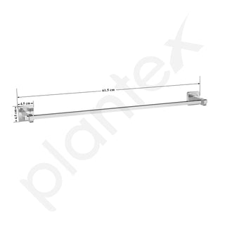 Plantex Stainless Steel Single Towel Rod/Bathroom Towel Holder/Towel Hanger/Towel Stand/Bathroom Accessories - 24 Inch (Chrome)