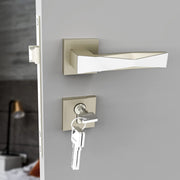 Plantex Main Door Lock/Mortise Lock for Door with 3 Years of Warranty - Robust Door Lock for Home with Brass Lock Body & Cylinder(7085 - Chrome & Satin White)