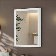 Plantex Mirror with Frame/Wall Mount Modern Mirror/Looking Glass with Frame/Rectangle Mirror for Home/Bathroom & Living Room (18x14 Inch - White)