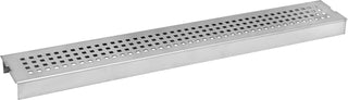 Plantex 304 Grade Stainless Steel Long Shower Drain/Floor Trap/Jali Removable Grate/Lid for Bathroom and Kitchen (10 x 45 cm - Matt) (A418-Square)