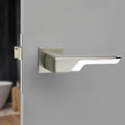 Plantex Heavy Duty Door Lock ÃƒÂ¢Ã¢â€šÂ¬Ã¢â‚¬Å“ Bathroom Door Lock/Mortise Keyless Handle Set for Home/Bathroom/Store Room/Balcony/Office with Baby Latch (7093 ÃƒÂ¢Ã¢â€šÂ¬Ã¢â‚¬Å“ Satin White & Chrome Finish)