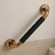 Plantex 304 Stainless Steel Grab Bar for Toilet with Grip/13 inch Anti-Slip Handle for Bathroom Support - Pack of 2 (Rose Gold & Black)