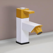 Plantex Single Lever Pillar Cock/Washbasin Tap with Water Saving Aerator/Water Tap for Bathroom Sink - Pack of 1 (PTMT-EDS-123, Yellow & White)