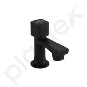 Plantex Pillar Tap for Wash Basin with Water Saving Aerator and Brass Spindle/Quarter Turn Basin Tap with Teflon Tape/Pillar Cocke for Wash Basin - Pack of 1 (Black)