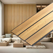 Plantex Wall Panel/PVC Louver Panel for Wall with Size - 12 Inch x 10 Ft/Durable, Lightweight, and Stylish Panels for Office/Hotel/Ideal for Walls & Ceilings - Pack of 1 (White and Black, 5030)