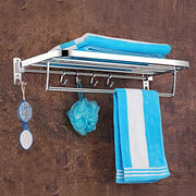 Plantex Towel Holder in Bathroom/Towel Rod for Bathroom/Cloth Hanger for Wall/Bathroom Accessories (24 Inch) Chrome