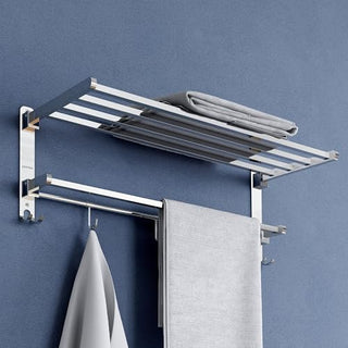 Plantex Stainless Steel Towel Holder in Bathroom/Cloth Hanger for Bathroom/Towel Rack/Towel Holder/Bathroom Accessories - 24 Inch (Chrome Finish)