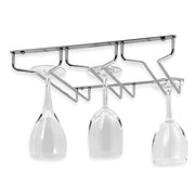 Plantex Wine Glass Rack/Holder Upside Down Hanging Organizer/Glass Hanging Stand for Pubs/Kitchen/Bars (L15.5 x W13 Inches - Triple Line)
