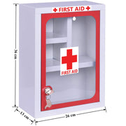 Plantex First Aid Box/Medicine Storage Box/Emergency First Aid Kit Box/Medical Box for Home, School & Office/Medicine Organizer with Multi Compartment - (Red & White) – Big Size Wall Mount – GI Steel