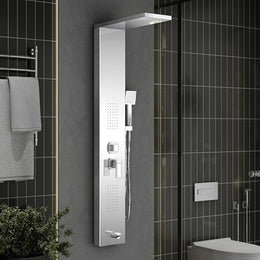 Plantex 304 Grade Stainless Steel Shower Panel for Bathroom with Showerhead/Hand Shower/Body Massage Jets/Bathroom Shower System-(KM-8111)