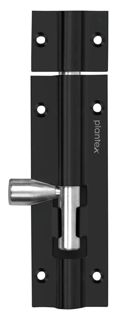 Plantex Stainless Steel 4 inch Tower Bolt/Tower Bolt for Home,Offices Doors and Windows/Tower Bolt for Main Door/Door Latch/Kundi/Chitakini/Door Latch for Windows (Black, Pack of 1)