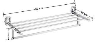 Plantex Stainless Steel 304 Grade Cute Towel Rack for Bathroom/Towel Stand/Hanger/Towel Bar for Bathroom Accessories (24 Inch-Chrome)