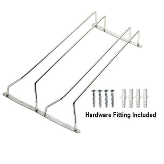 Plantex Wine Glass Rack/Holder Upside Down Glass Hanging Organizer/Glass Hanging Stand for Pubs/Kitchen/Bars (Double Line / 16 x 9 Inches)