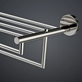 Plantex 304 Grade Stainless Steel 24 inch Folding Towel Rack for Bathroom/Towel Stand/Hanger/Towel Bar/Bathroom Accessories - Oreo (Chrome)