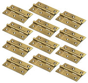 Plantex Stainless Steel Door Hinges 3 inch x 16 Gauge/1.5 mm Thickness Home/Office/Hotel/Hinges for Main Door/Soft Movement Door Hinge/Kabza - Pack of 12 (Brass Antique)