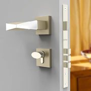 Plantex Main Door Lock/Mortise Lock for Door with 3 Years of Warranty - Robust Door Lock for Home with Brass Lock Body & Cylinder(7085 - Chrome & Satin White)