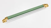 Plantex Aluminium Cabinet Handle/450mm Wardrobe Handle for Home/Cupboard Door Pull-Push Handles for Office - Pack of 2 (Green & Gold)