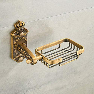 Plantex Aluminium Antique Bathroom Accessories Set of 5-pcs/Bathroom Hardware Set (Towel Rod/Napkin Ring/Paper Holder/Soap Dish/Tumbler Holder)