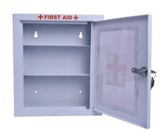 Plantex Metal First Aid Box/Emergency Medical Kit Box for Medicine Storage/Multi Compartment for Medicine Organizer First Aid Kit Box for Home, School, Office with Key Lock - (White)