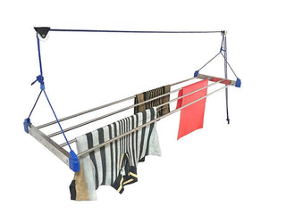 Plantex High Grade Stainless Steel Ceiling Cloth Drying Rack/Stand (Silver, 5 feet/5 Pipe)