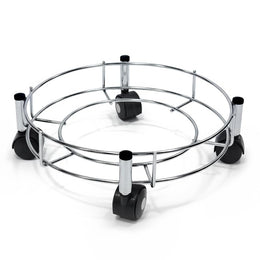 Plantex Stainless Steel Cylinder Trolley with Wheels/Easy to Move/LPG Cylinder Trolley