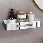 Plantex Bathroom Shelf Rack/ABS & Stainless Steel Shelf for Bathroom Rack/Bathroom Organiser/Kitchen Shelves -(14x5 inches, Chrome)
