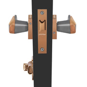 Plantex Heavy Duty Door Lock/Bathroom Door Lock/Mortise Keyless Handle Set for Home/Bathroom/Store Room/Balcony/Office (7104 - PVD Satin Black Matt)