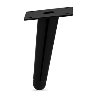 Plantex 4 Inch Sofa Legs for Bed Furniture/Sofa Legs for Table/Sofa Support Legs with Rubber Grip (Black, 8 Pcs)
