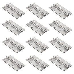 Plantex Heavy Duty Stainless Steel Door Hinges 5 inch x 12 Gauge/2.5 mm Thickness Home/Office/Hotel/Door Hinges for Main Door/Kabza/Soft Movement Door Hinges - Pack of 12 (Satin Matt )