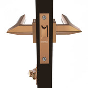 Plantex Zinc Heavy Duty Mortise Door Lock for Bathroom & Balcony/Mortise Keyless Handle Door Lock (7082 - Pvd Choco & Satin Black Matt Finish)