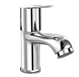 Plantex Pillar Tap for Bathroom with Water Saving Aerator and Brass Spindle/Wash Basin Tap with Teflon Tape/Single Lever Water Tap - (Rio-Chrome)