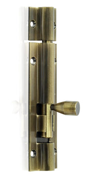 Plantex Stainless Steel Tower Bolt/Tower Bolt for Home,Offices Doors and Windows/4 Inch Tower Bolt for Main Door/Door Latch/Kundi/Chitakini/Door Latch for Windows - Pack of 1 (Brass Antique)
