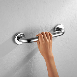 Plantex 11 Inch Toilet Support for Elderly People/Wall-Mounted Safety Handle - Stainless Steel (Chrome)