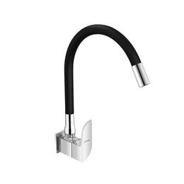 Plantex Brass Flexible Tap for Kitchen Sink with Wall Flange and Teflon Tape/360° Rotating Sink Tap for Kitchen Basin with Water Saving Aerator - (6319, Chrome)