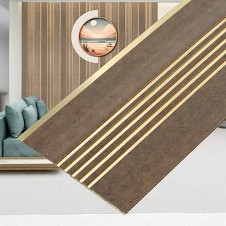 Plantex Louvers Panel for Wall/8 Feet Wall Panels/3D Charcoal Panel for Interior Walls Décor - Pack of 5 Covers - 40 Sq. Ft, Size-1 Feet x 8 Feet (WD-2204)