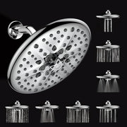 Plantex ABS 8 mode Shower Set for Bathroom with 304 Stainless Steel 1.5 meter Shower Hose/Handheld Shower with 10-inch Round Shower Head-Chrome