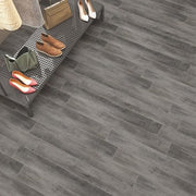 Plantex SPC Tiles for Floor/Interlocking Sound Insulated Floor Tiles/Click N Lock Wooden Flooring for Livingroom/Kitchen-60 Square Feet/20 Tiles,Memorial Silver-DIY Installation(Water&Fire Resistant)