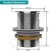 Plantex Stainless Steel Kitchen Sink Waste Coupling 3 inch Full Thread/Coupling for Wash Basin- Pack of 1 (Silver)