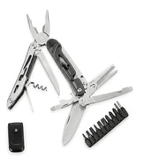 Plantex Stainless Steel Multitool Pliers with Screwdriver Bit Set & Sheath/Heavy Duty EDC Pocket Hand Tool for Outdoor & DIY Home (Black, MQ039DG)