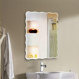 Plantex Frameless Bathroom Mirror/Rectangular Shape Glass For Wall/Mirror For Dressing Room/Living Room/Bedroom/Entryway (18 X 24 Inch)
